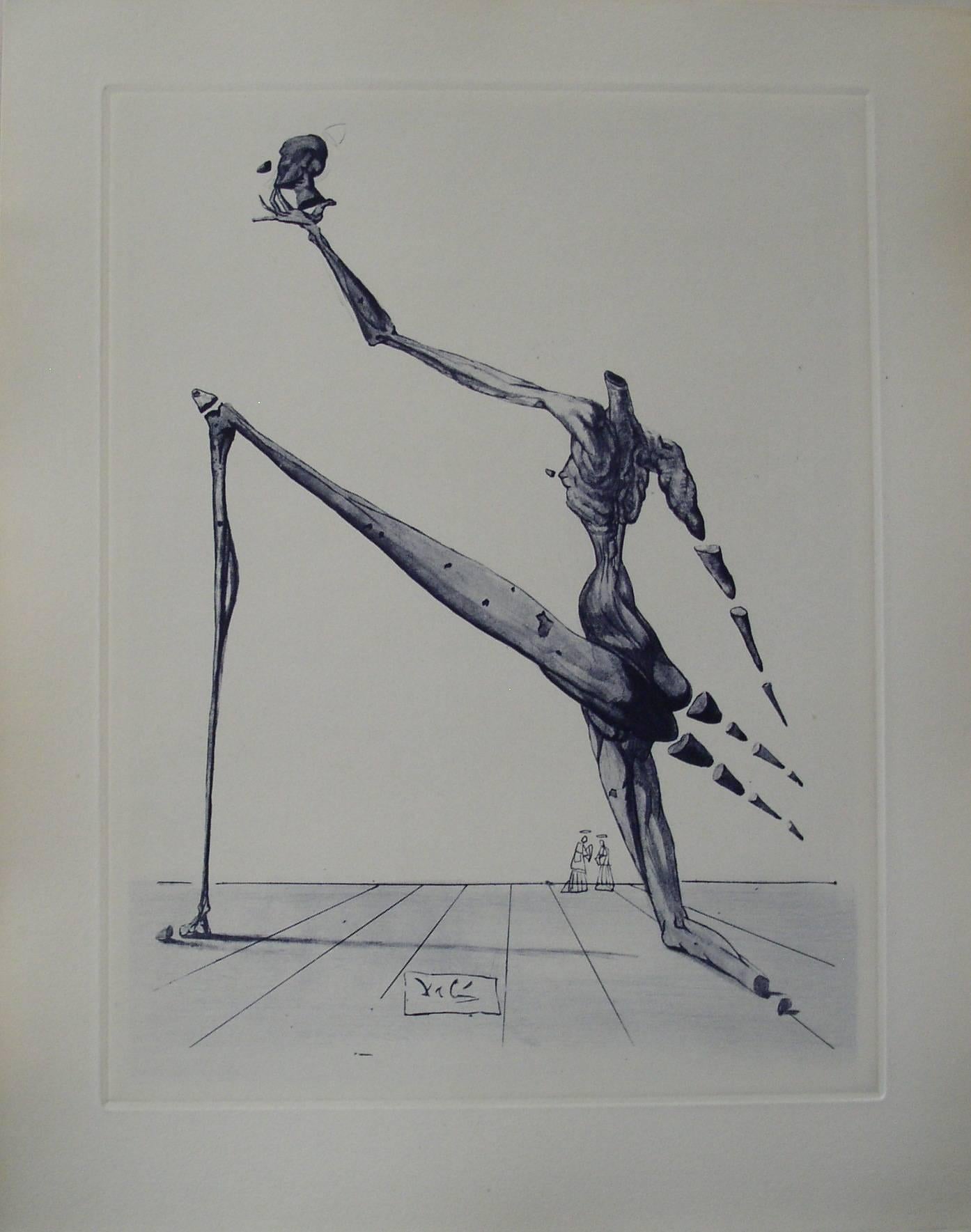 Salvador Dalí Figurative Print - Bertrand de Born - Original etching - 150ex