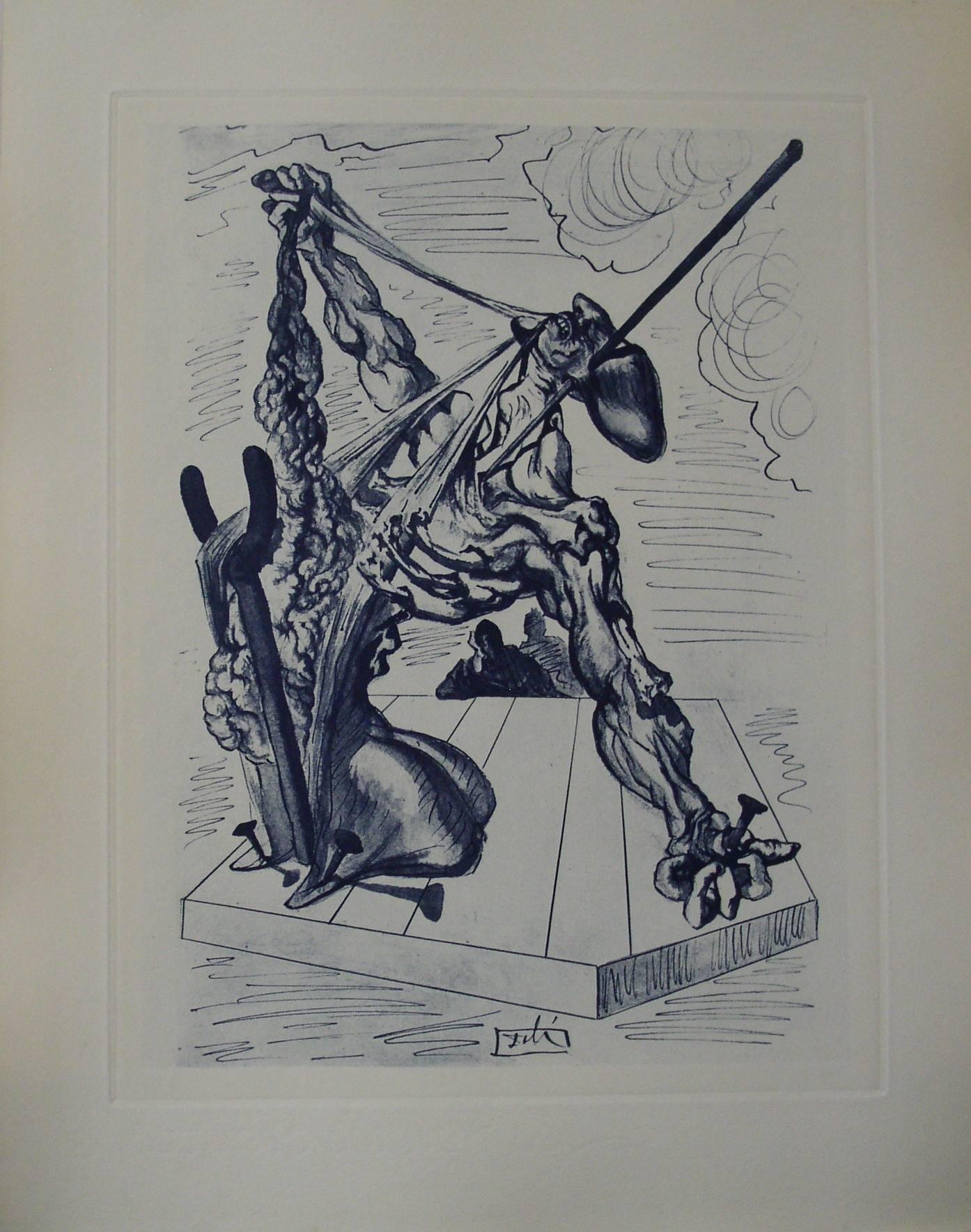 Salvador Dalí Figurative Print - Divine Comedy : The Forgers - Etching - 150ex