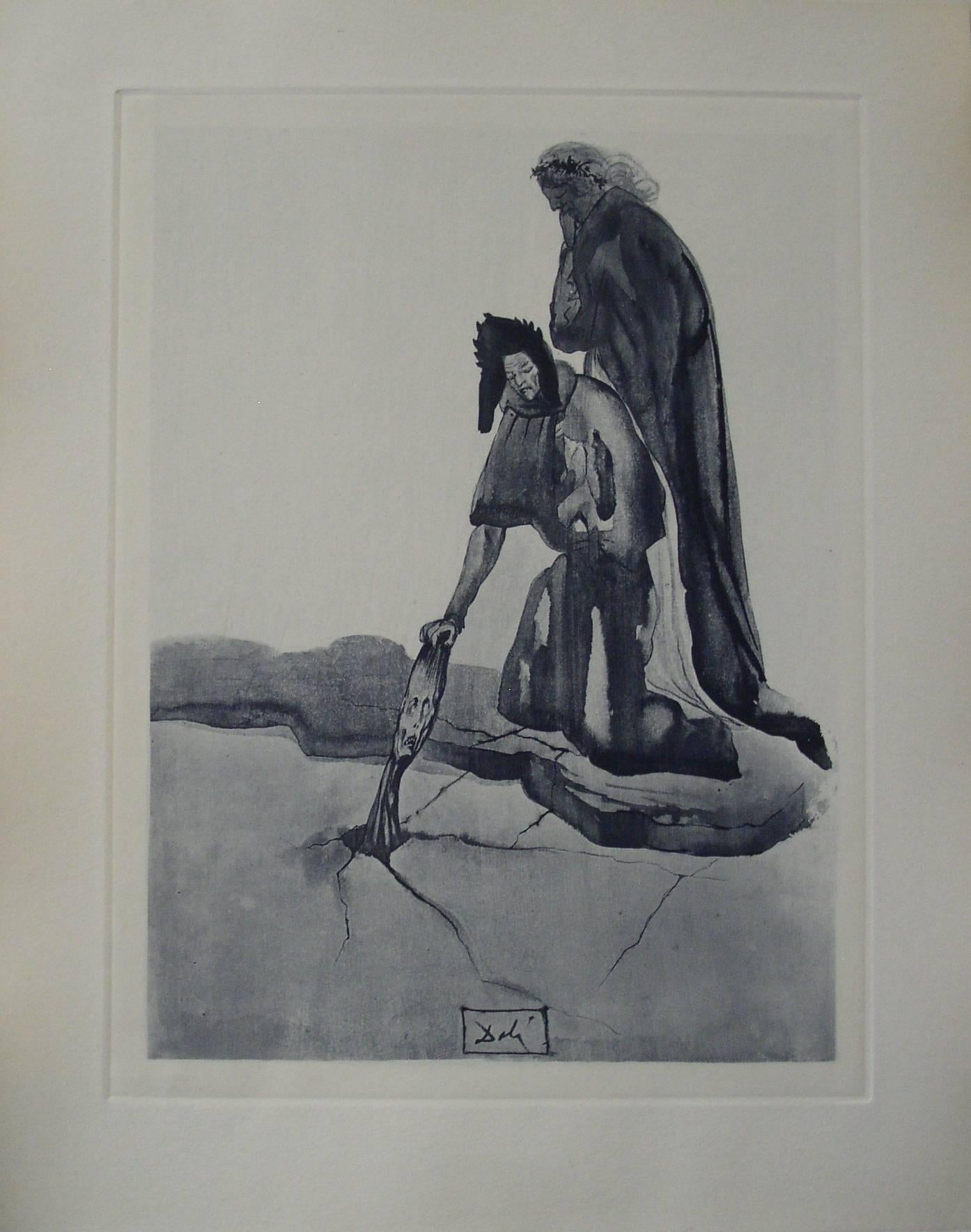 Salvador Dalí Figurative Print - The Betrayers of Their Country - Original etching - 150ex