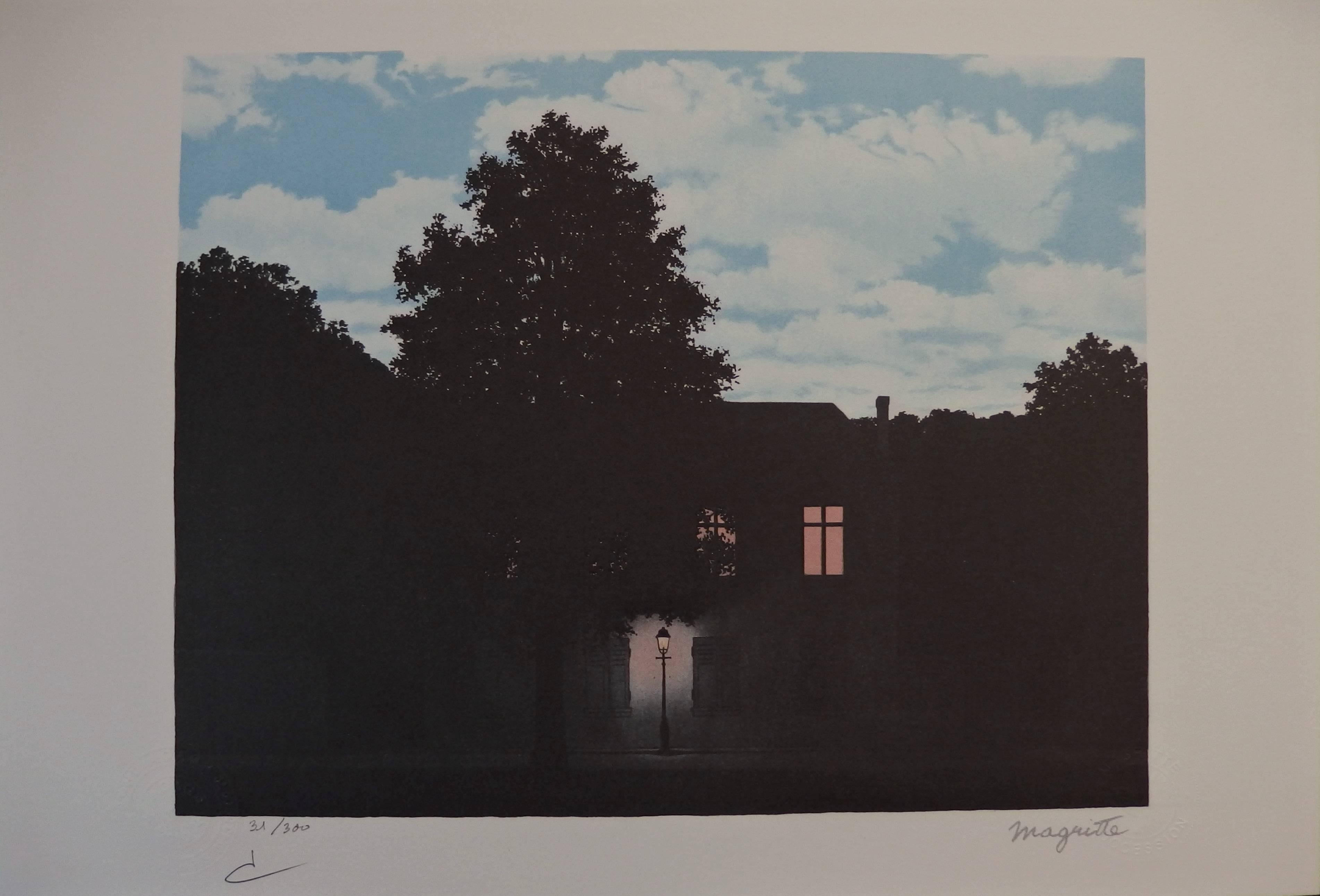 (after) René Magritte Landscape Print - L’Empire des Lumieres - Lithograph