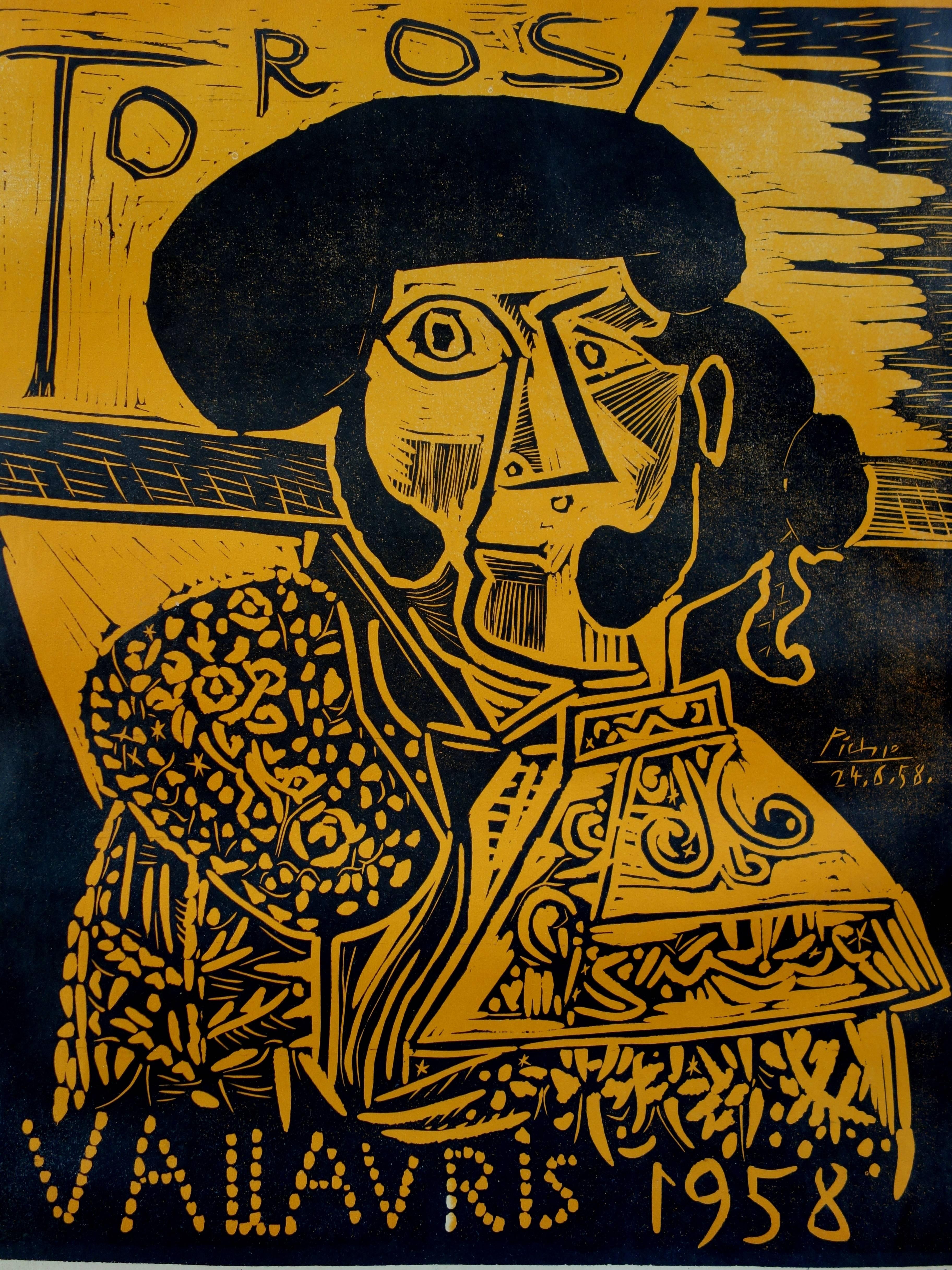 Toros Vallauris 1958 - Tall linocut - Ref. Bloch #1282 4