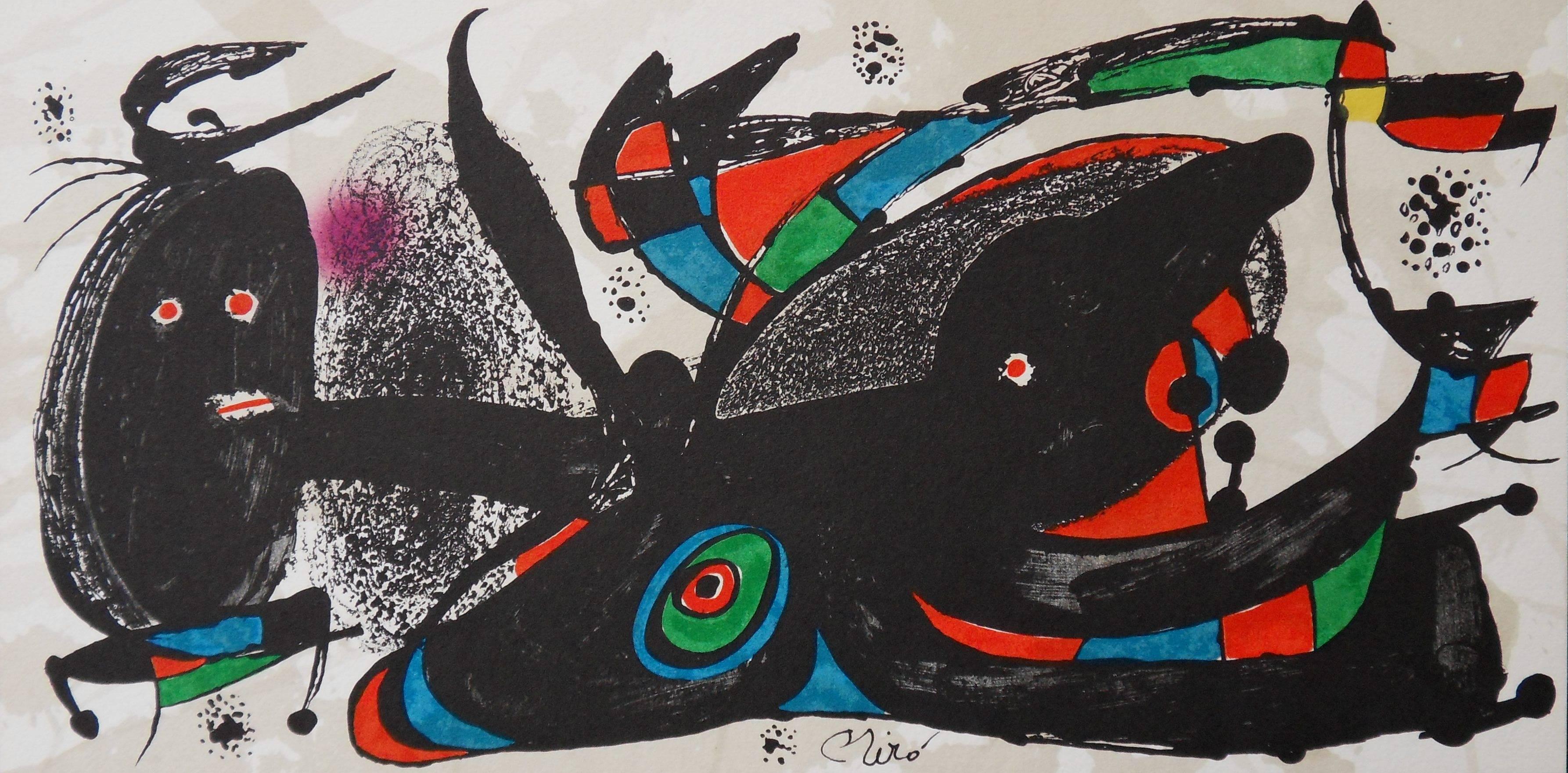 Joan Miró Abstract Print - Escultor : Great Britain - Original lithograph - 1974