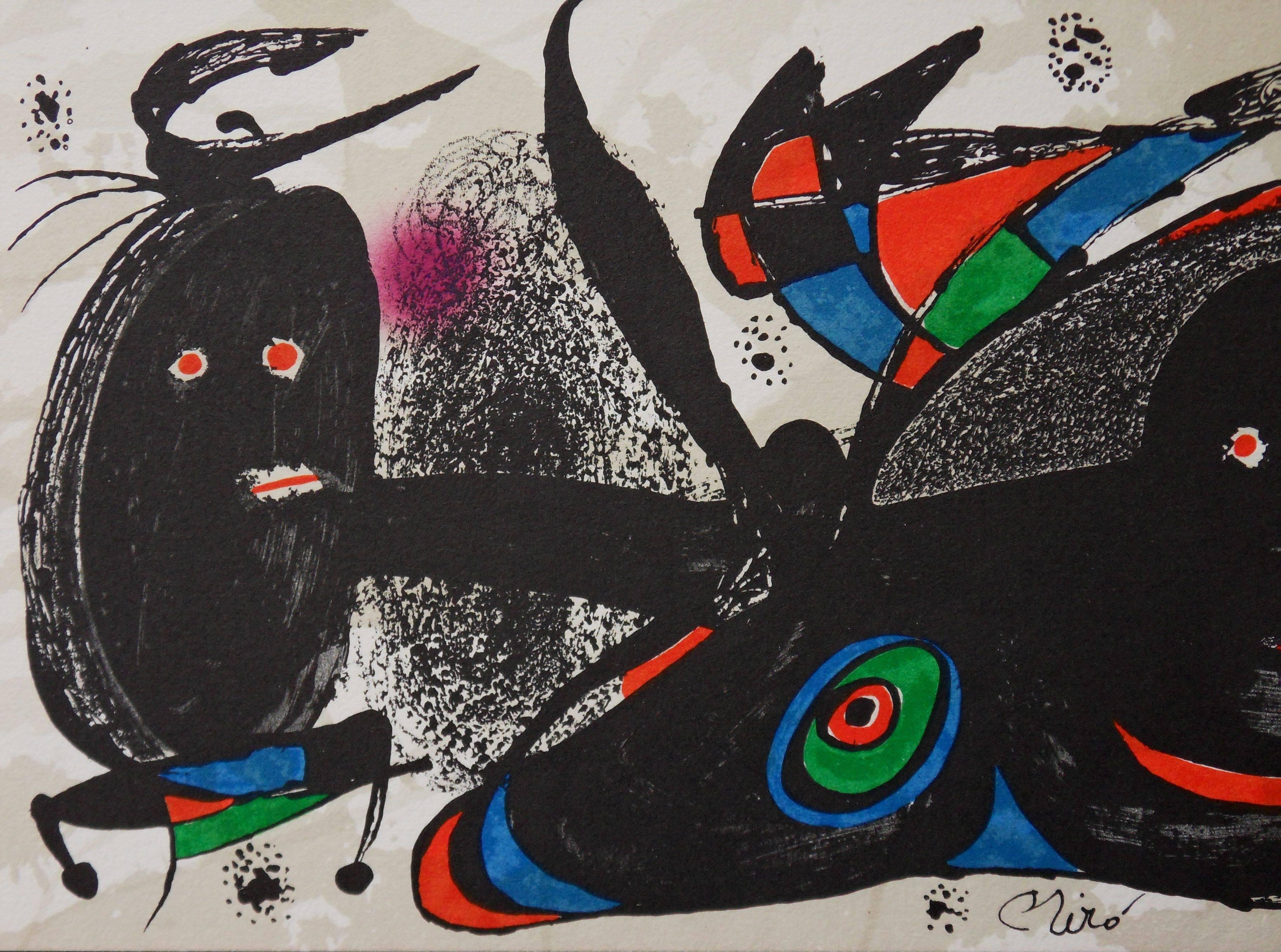Escultor : Great Britain - Original lithograph - 1974 - Abstract Print by Joan Miró