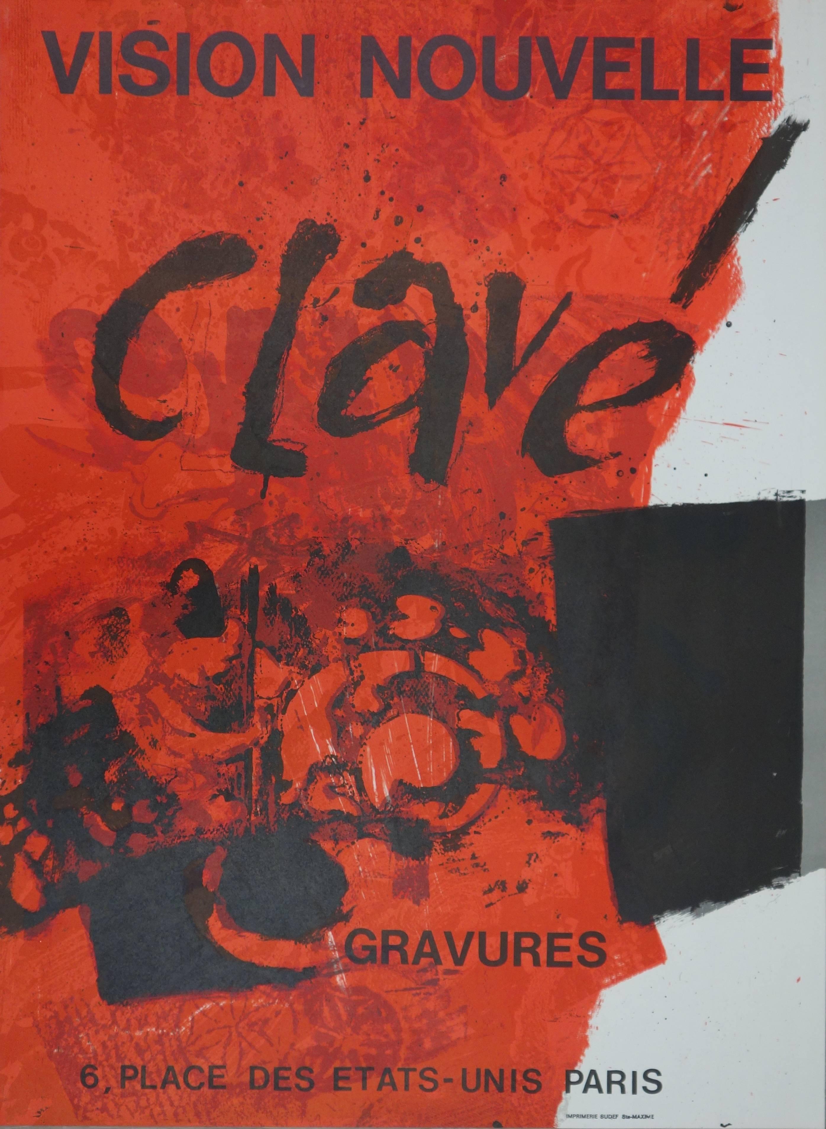 Antoni Clavé Abstract Print – Inneneinrichtungen: Abstrakte Blumen – Originallithographie – ca. 1975