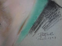 Peaceful Woman - Original Signed Charcoals Drawing - 1929