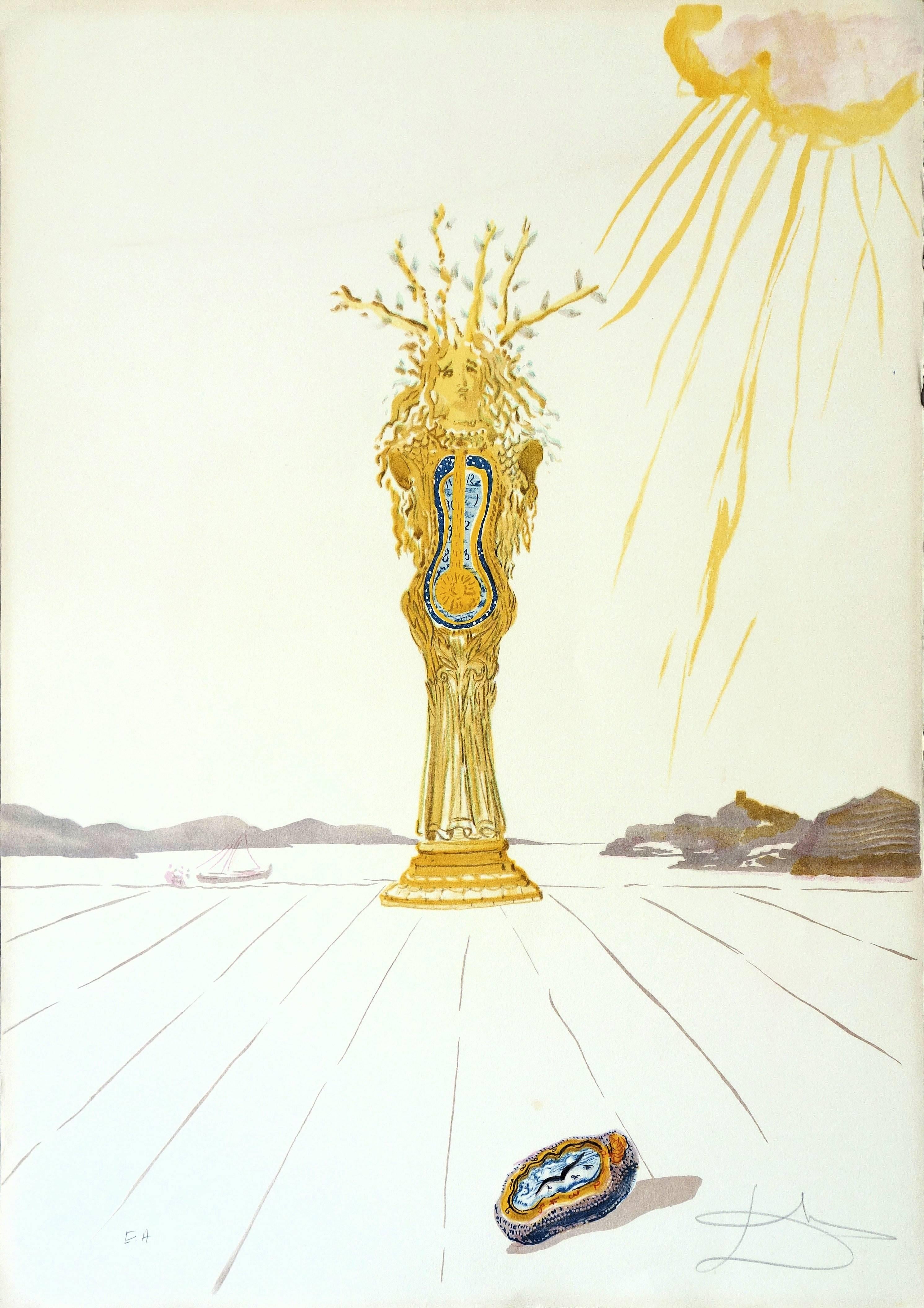 Salvador Dalí Figurative Print - Time : Barometer Woman - Original Handsigned Lithograph - 1976