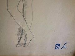 Weibliche Zeichnung – Original-Bleistiftzeichnung