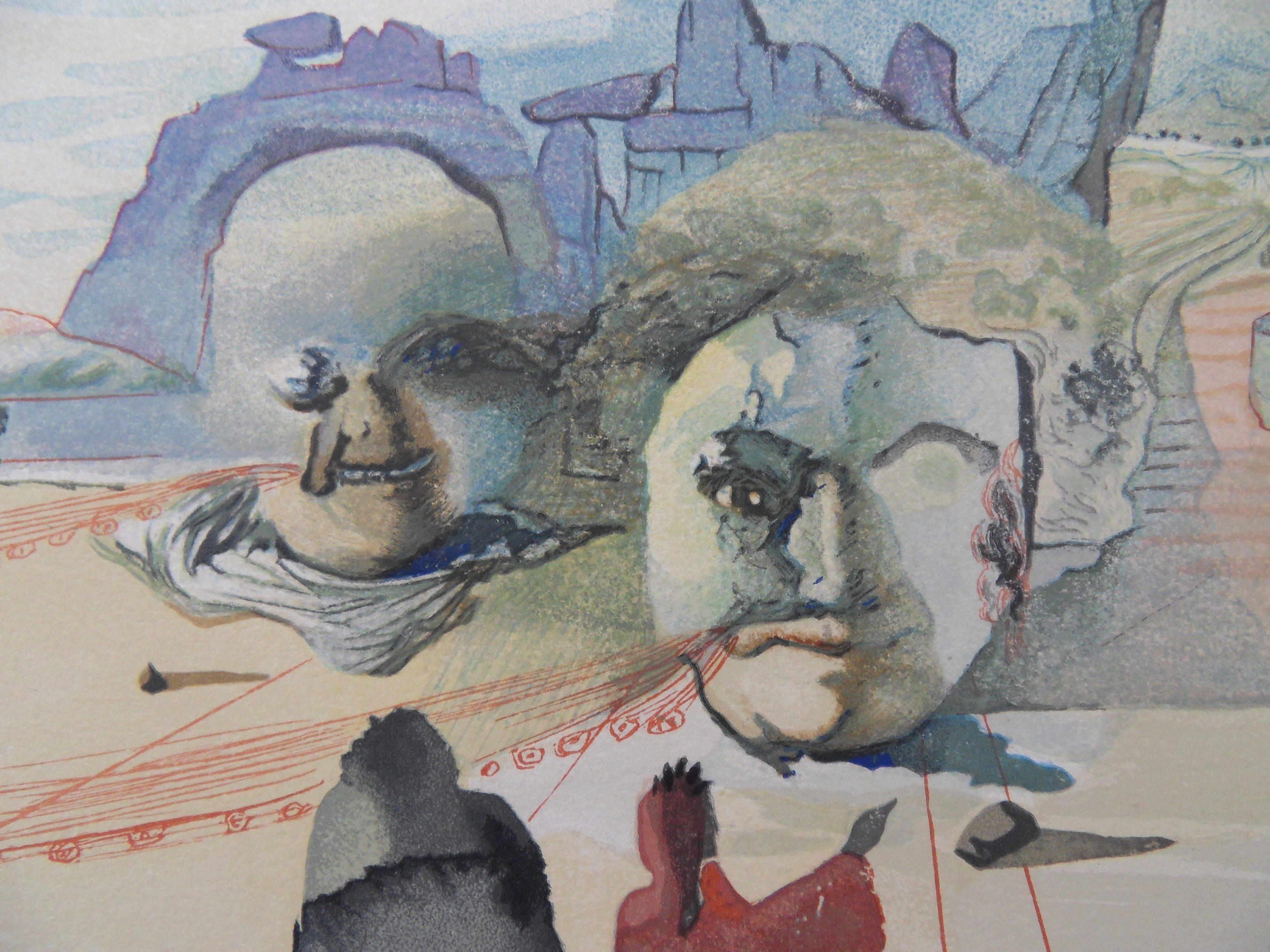 Purgatory 20 - Avarice et extravagance - woodcut - 1963 - Print by Salvador Dalí