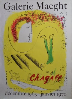 Affiche lithographique originale Yellow Dream de Mourlot, 1969