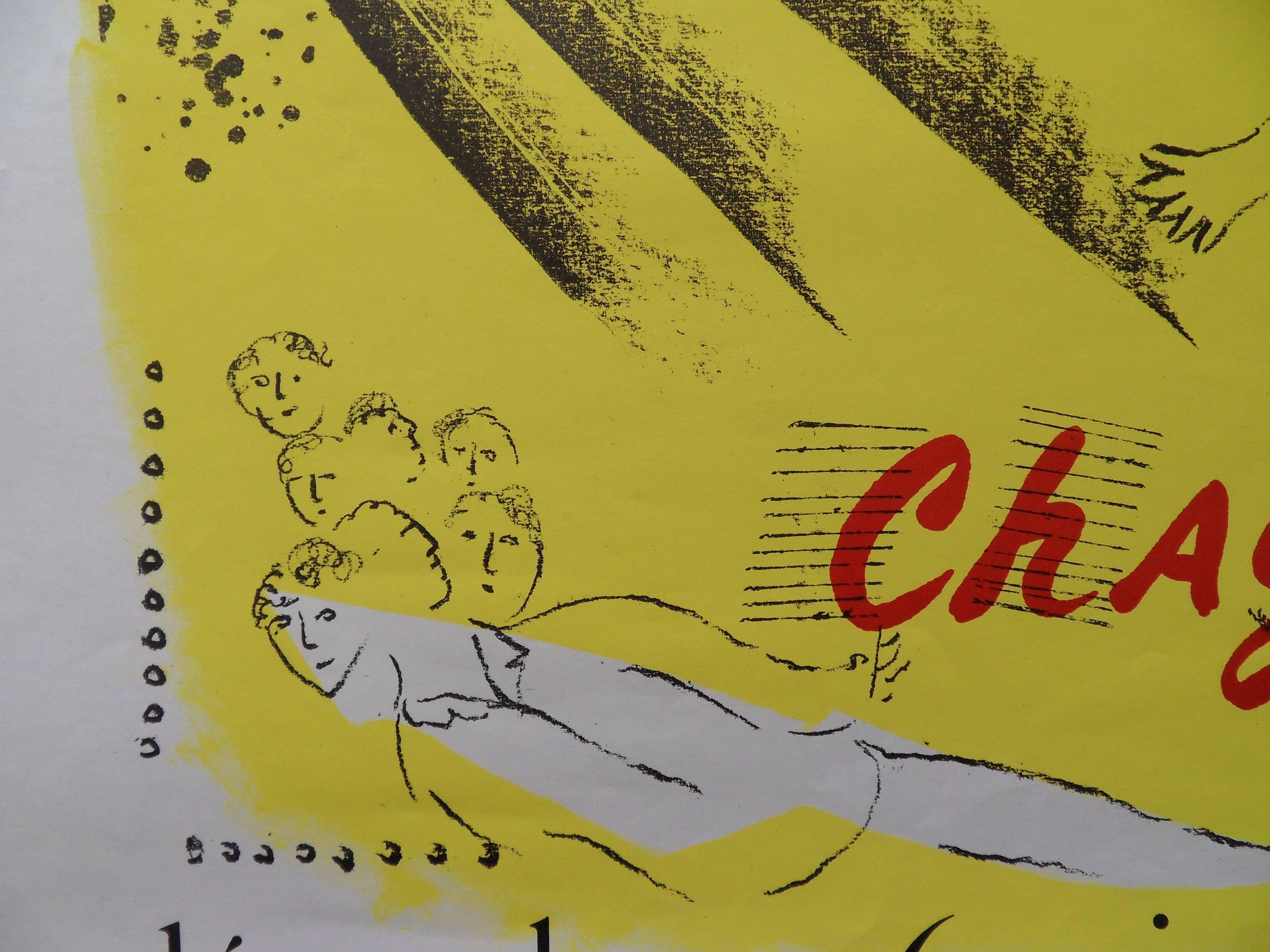 Sueño Amarillo - Cartel litografía original - Mourlot 1969 en venta 2