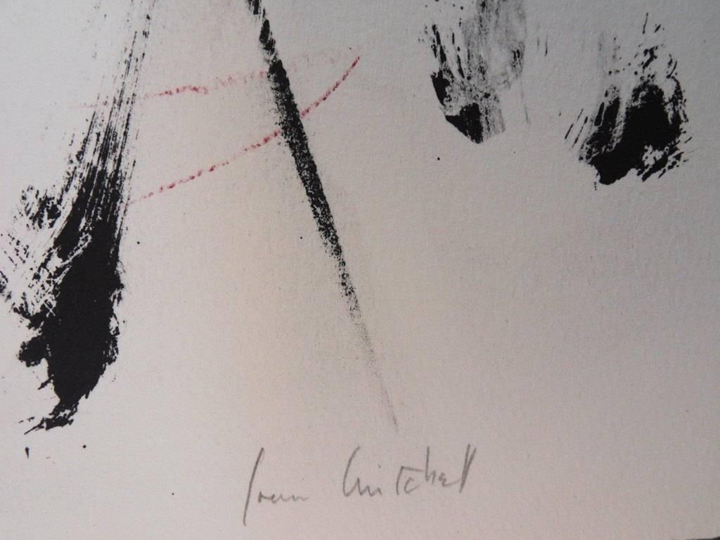 Trees in Red - Original handsigned lithograph - Print by Joan Mitchell