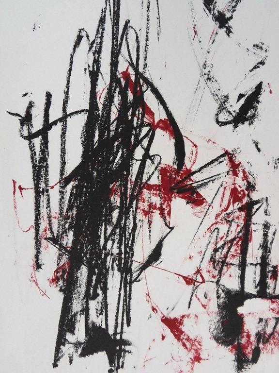 Joan Mitchell Trees in Red Original handsigned lithograph, Print at 1stdibs