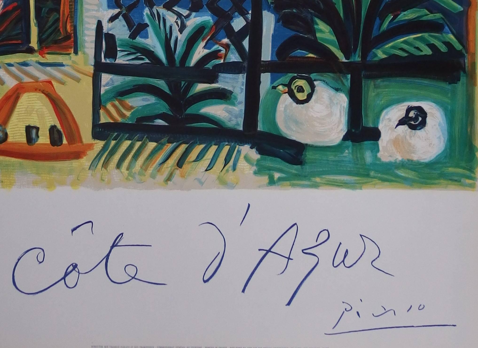 French Riviera - Stone lithograph (Mourlot) - 1962 - Print by Pablo Picasso
