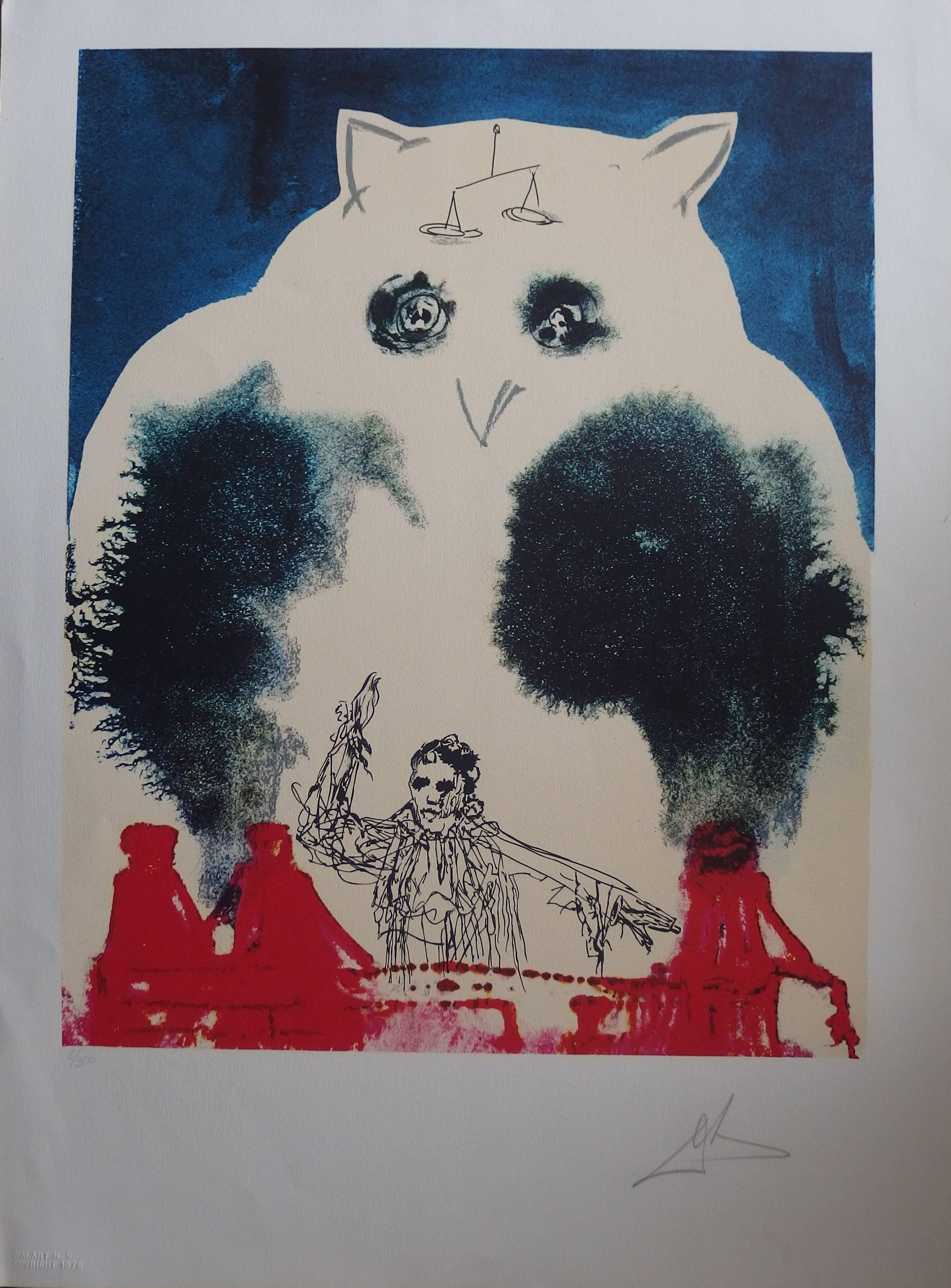 Salvador Dalí Portrait Print - The Lawyer - Original handsigned lithograph - 300 copies - 1978