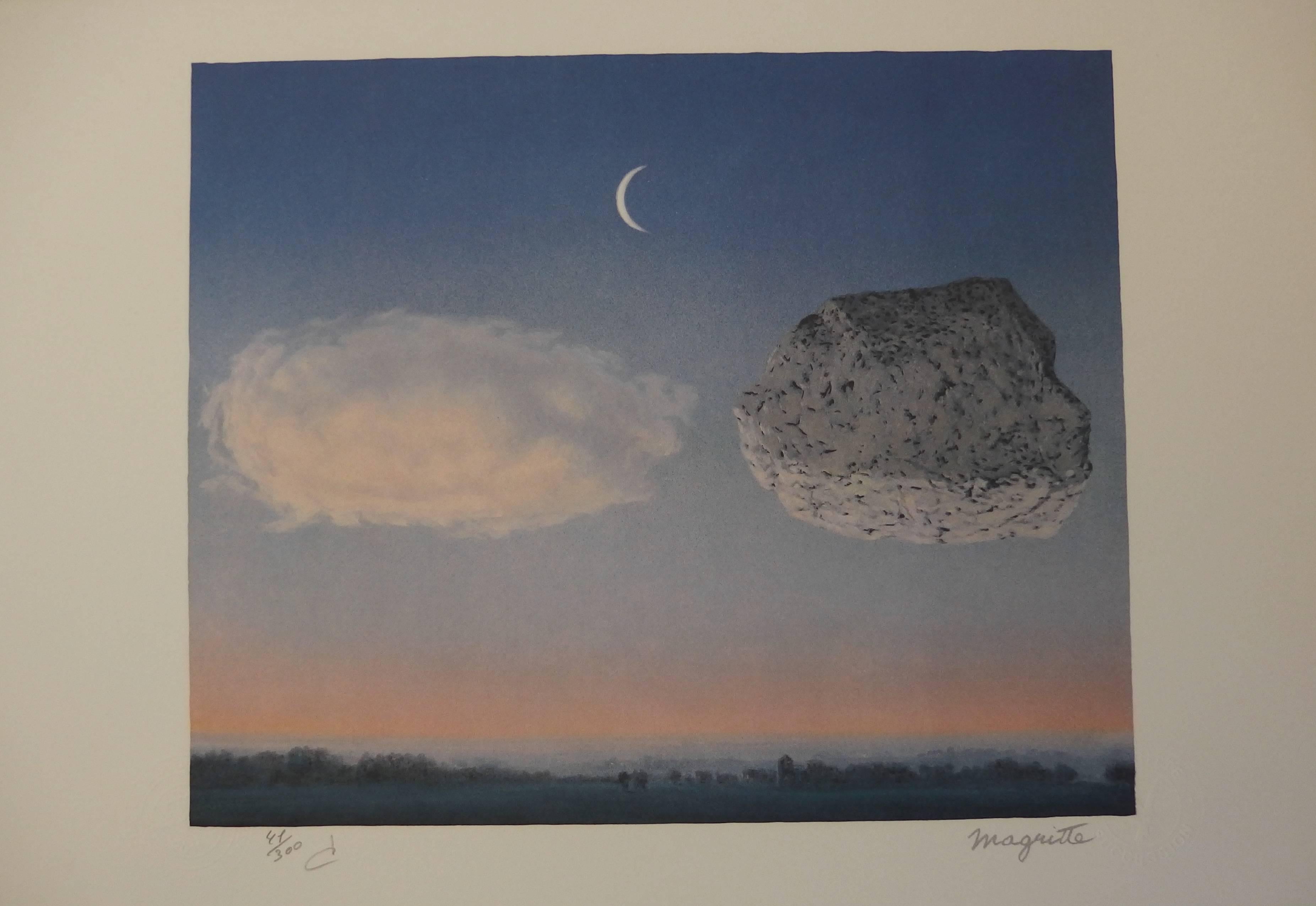 René Magritte Landscape Print - La Bataille de l’Argonne - Lithograph - Plate signed - 300 copies
