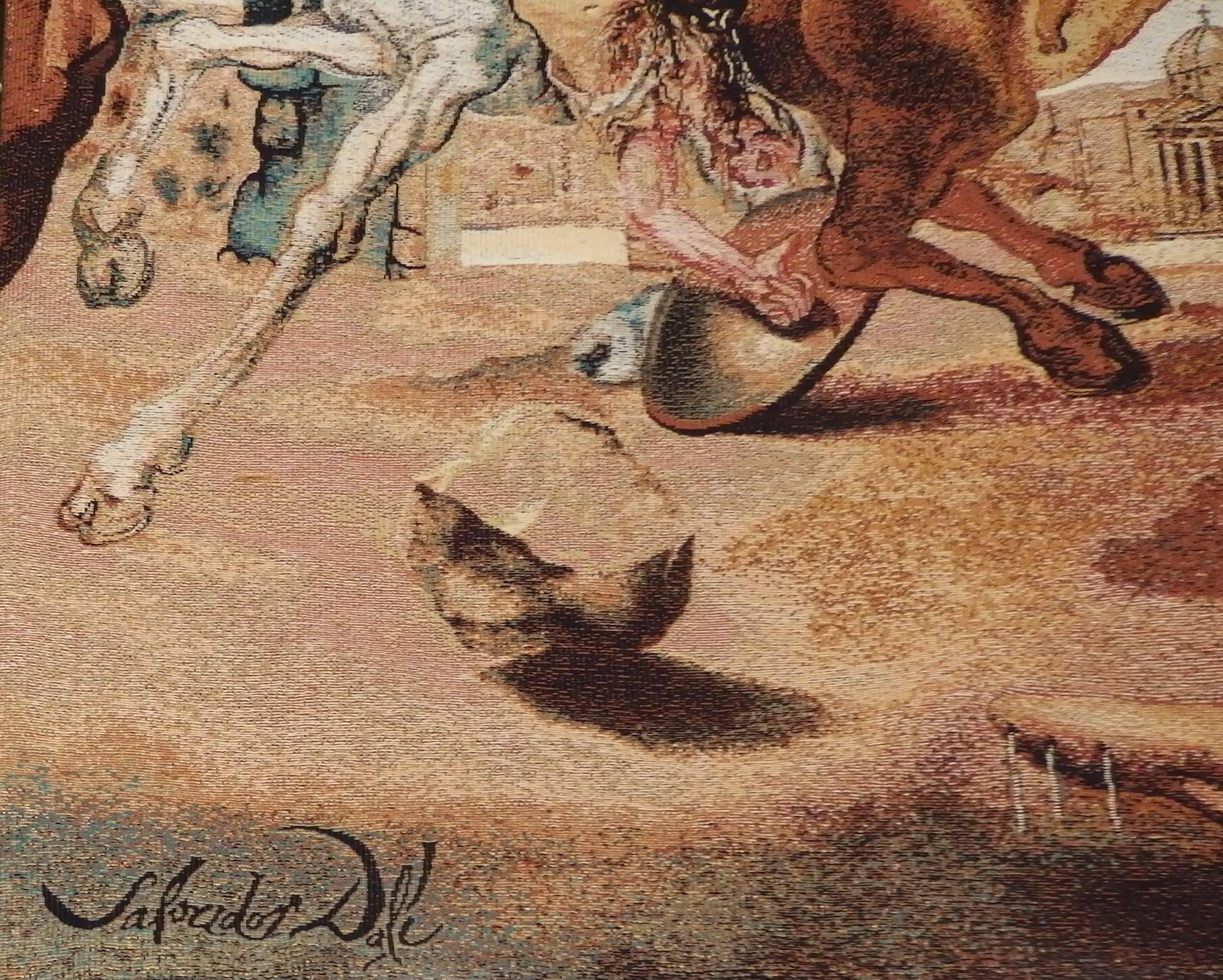 Bataille Autour d´un Pissenlit - Signed vintage tapestry - 600 copies - Print by Salvador Dalí
