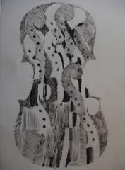 Accumulation de volutes - gravure originale - 75 exemplaires