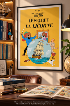 TINTIN : The Secret Of The Unicorn -  Official print (Tintin Museum)