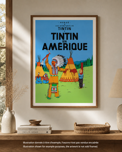 TINTIN : Tintin In America - Official print (Tintin Museum)