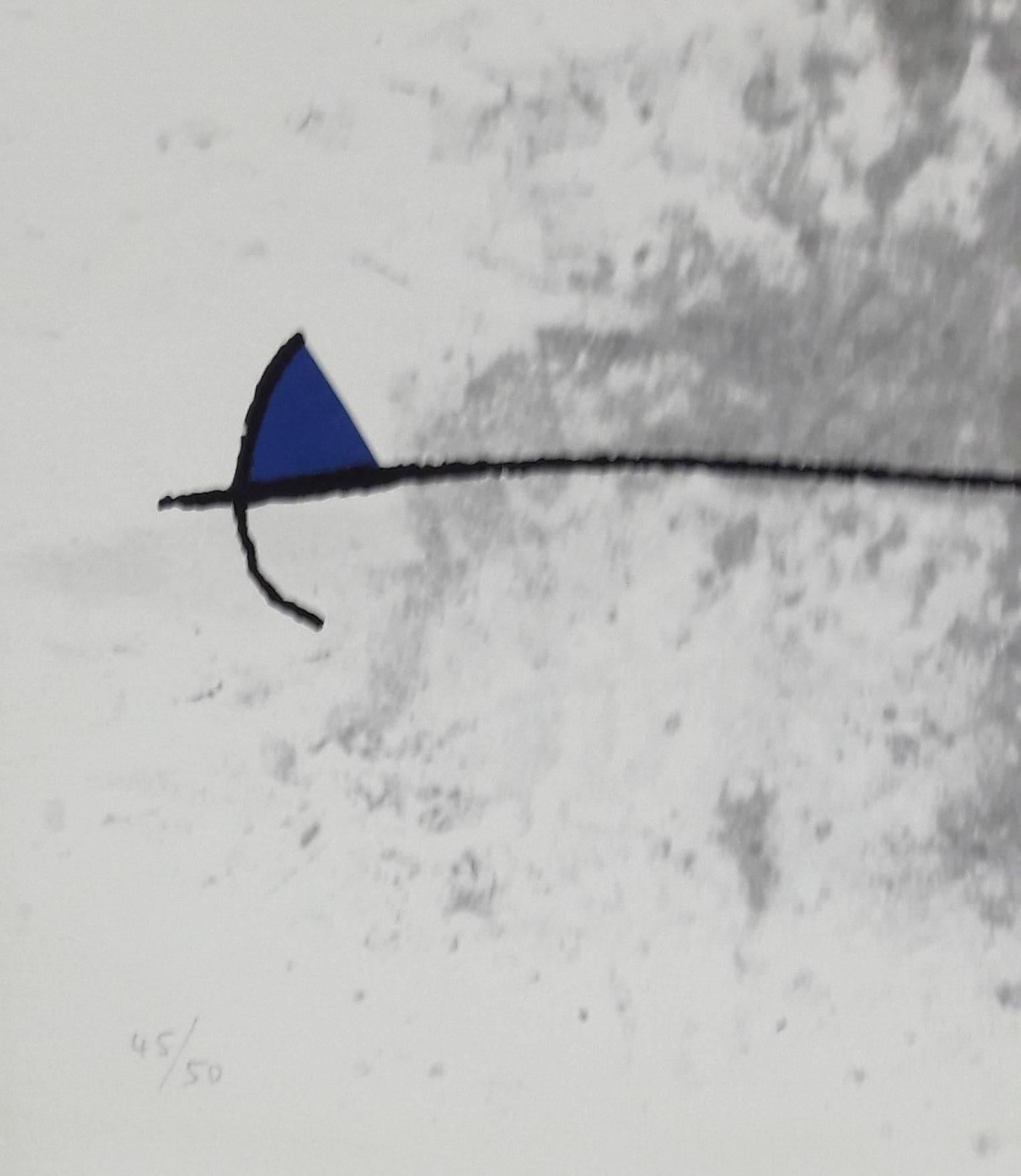 L'Appelant Ecartele - Original Handsigned Etching - 50 copies - Abstract Print by Joan Miró