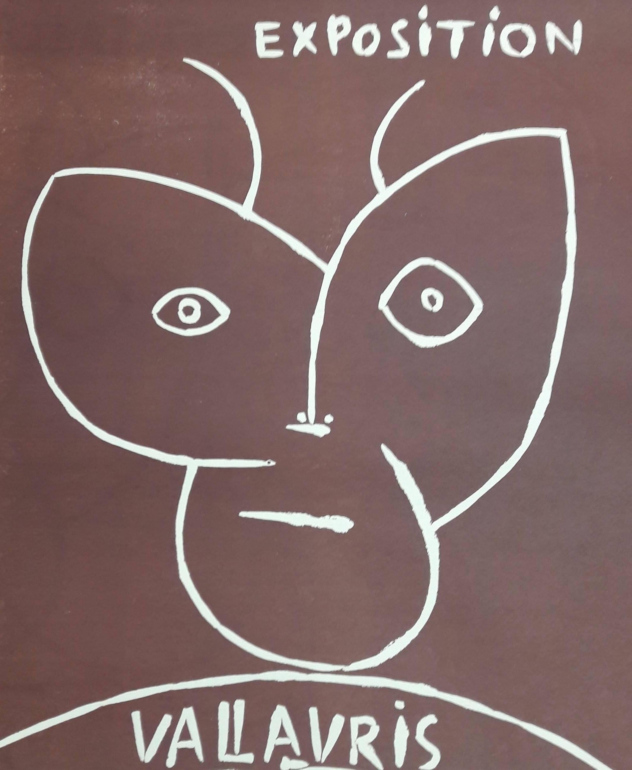Exposition Vallauris 1955 - Original Linocut - Print by Pablo Picasso