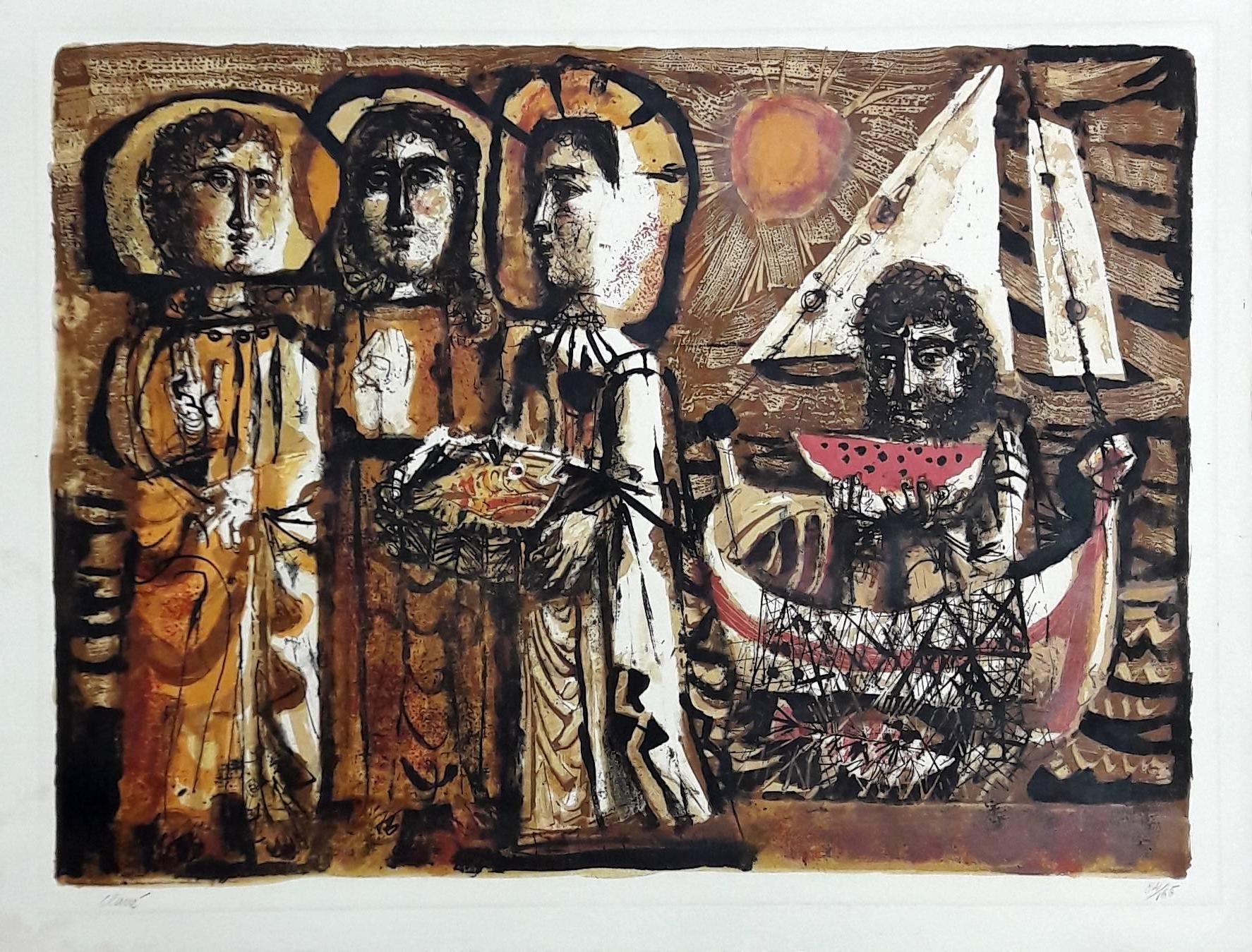 Antoni Clavé Figurative Print - The Saints Maries - Original Lithograph Handsigned