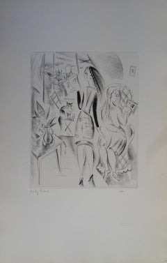 The lesson - Etching, Handsigned