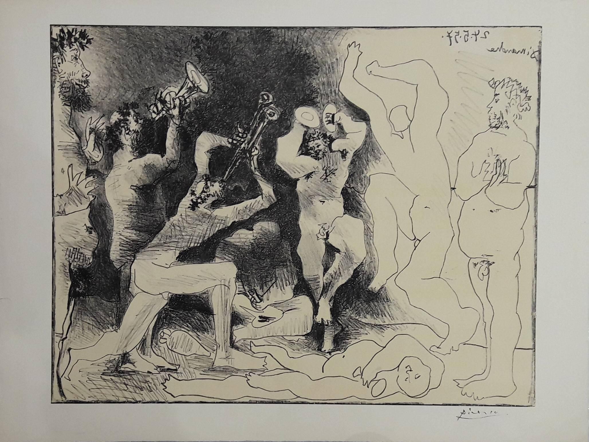 Pablo Picasso Figurative Print - The Dance of the Fauns - Original lithograph