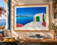 Riviera : Blick auf Cyclades - Original Lithographie, HANDSIGNIERT & GmbH /390