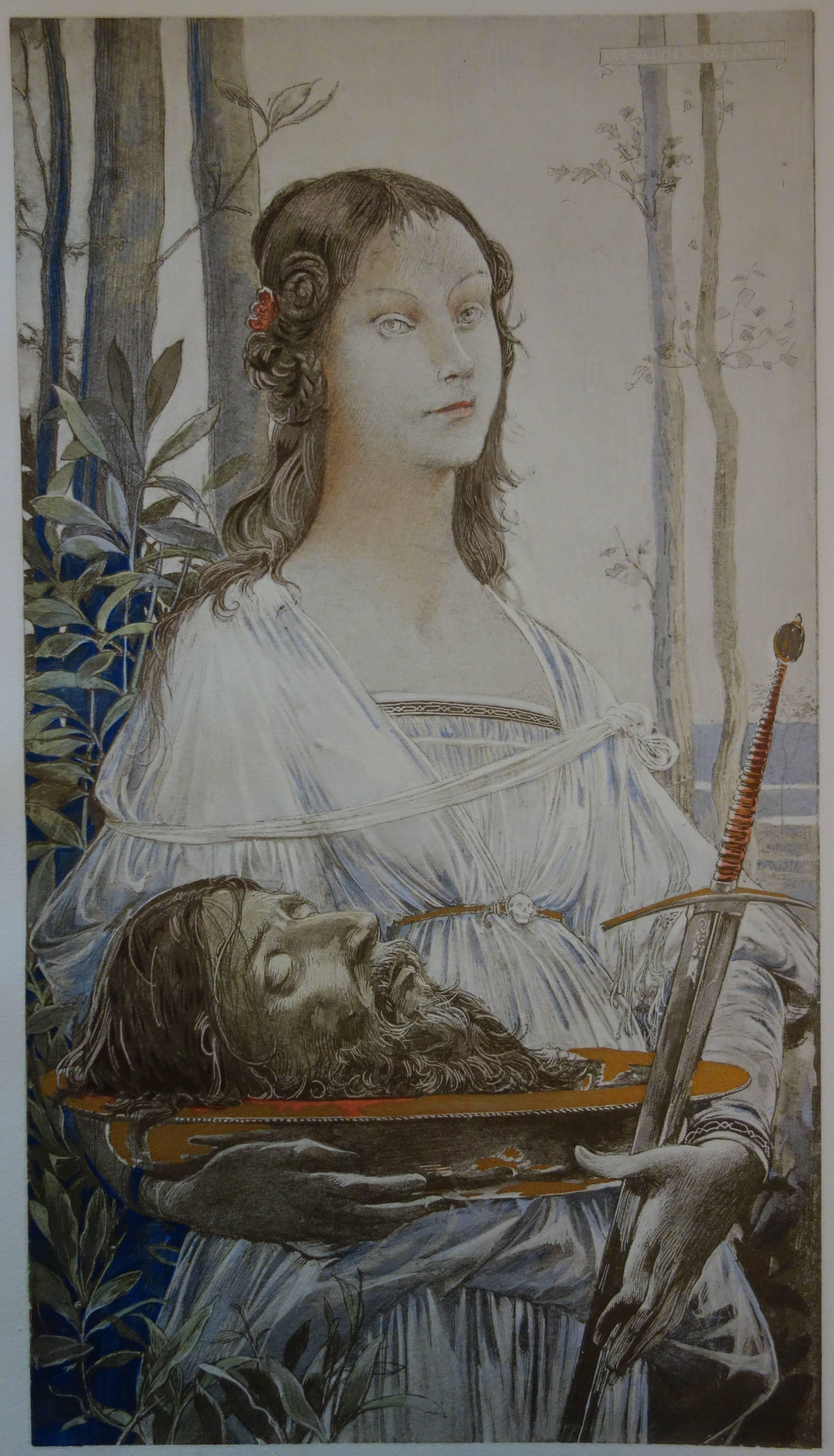 Salomé - Original lithograph, 1897/98 - Print by Luc-Olivier Merson