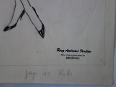 Dibujo Mode : Vestidos Negro y Color - Dibujo original en acuarela y gouache