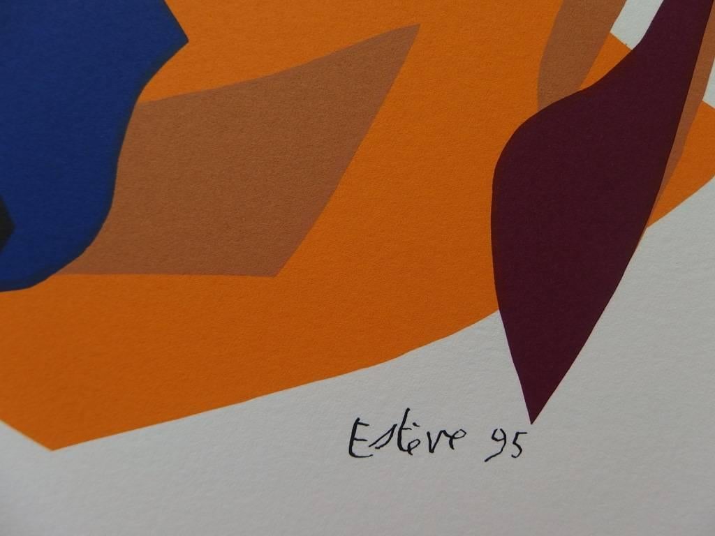 Decoupage III - Sérigraphie originale signée - 1995 - Print de Maurice Estève