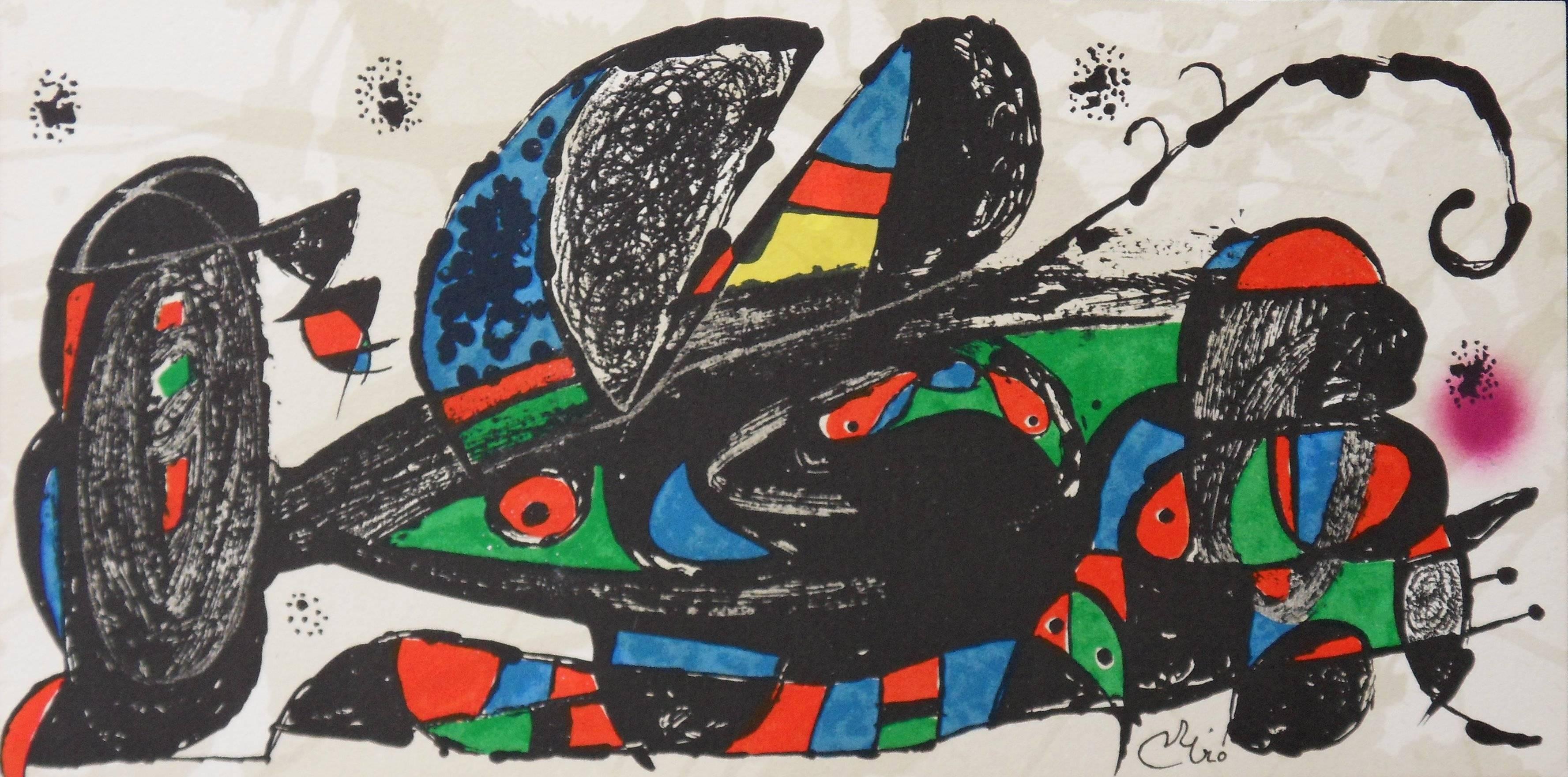 Joan Miró Abstract Print - Escultor : Persia - Original lithograph - 1974