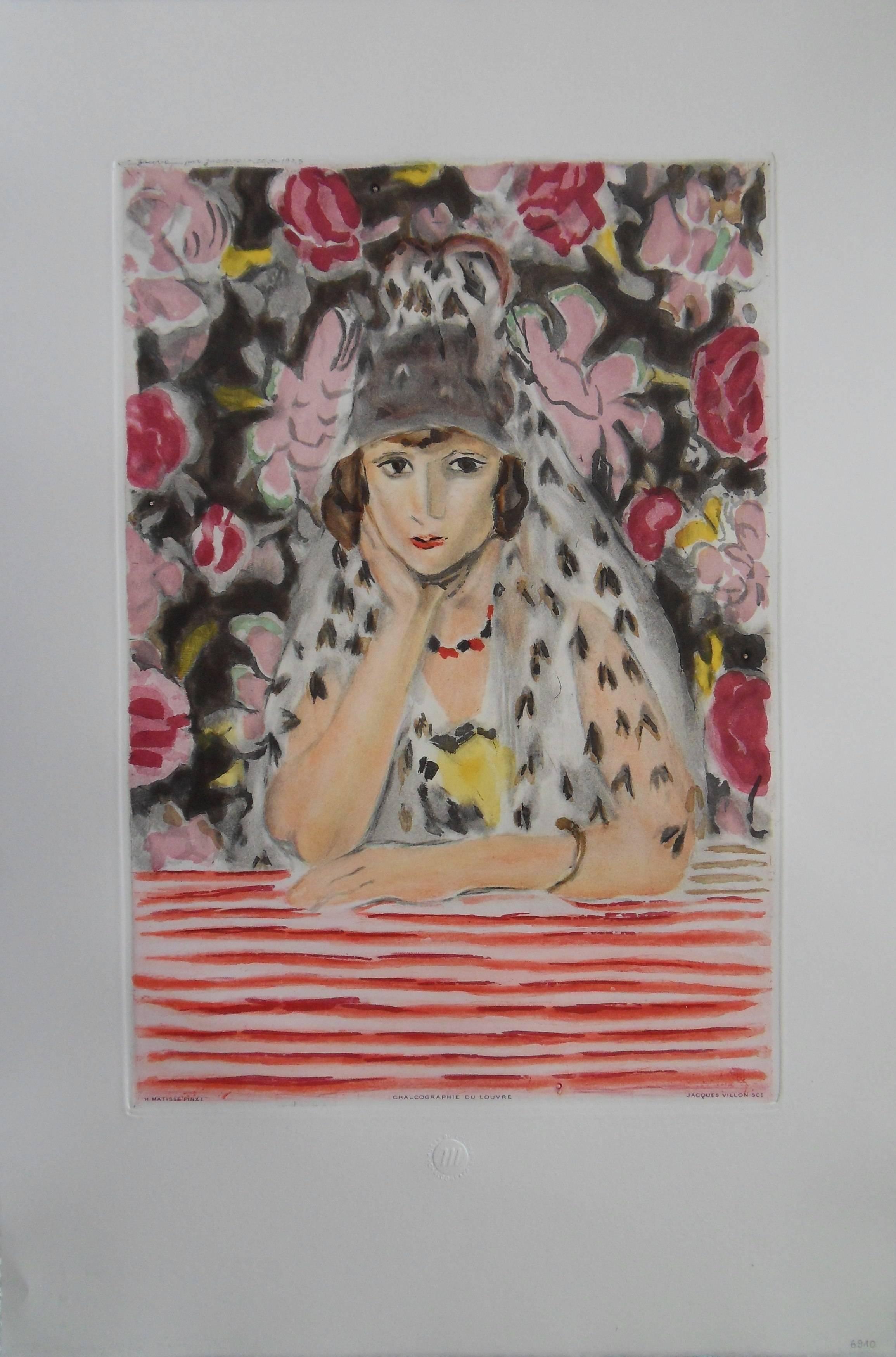 (after) Henri Matisse Portrait Print - Spanish woman - Color etching & aquatint