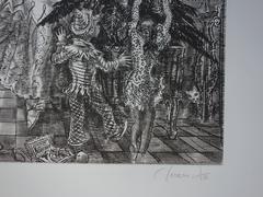 En décembre : arbre de Noël - gravure originale signée à la main - Exceptionnelle n° 1/100