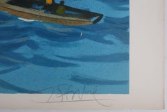 La jetée de Deauville - Lithographie originale signée