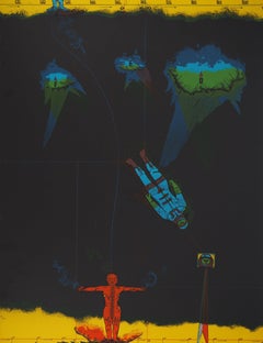 « L'astronaute et le Martien » - Lithographie originale signée