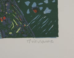 The Blue Sphere, Original lithograph signed