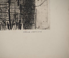Abstract Figure, Original Signed Engraving