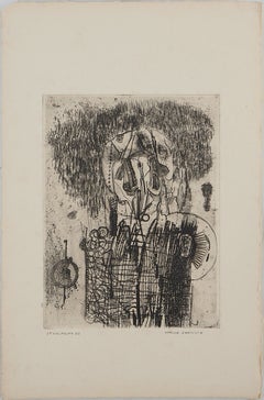 Abstract Figure, Original Signed Engraving