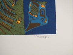Scuba Diving, Original signed lithograph