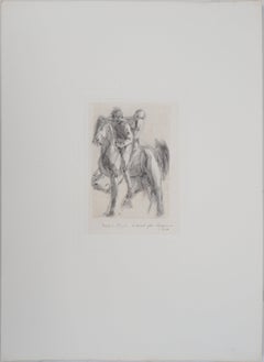 Dante and Virgil on a Chimeric Horse - Etching, (Ed. Goupil, 1897)