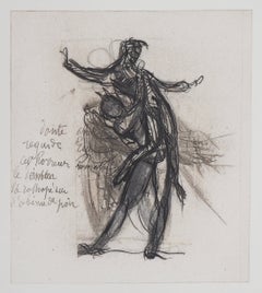 Dämon, der einen Schatten zeigt, der in völlige Dunkelheit getaucht ist – Radierung, (Hrsg. (Goupil, 1897)