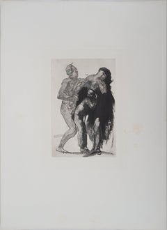 Pastoral Care - Etching, (Ed. Goupil, 1897)