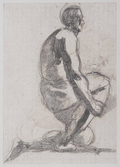 L'ombra di un uomo - Incisione, (Ed. (Goupil, 1897)