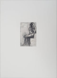 Seated Man - Etching, (Ed. Goupil, 1897)