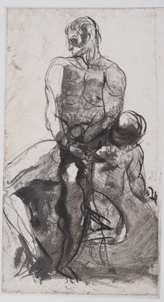 Father and Child - Etching, (Ed. Goupil, 1897)