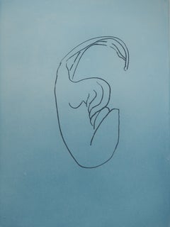 Anatoms, Crouching Silhouette - Original Signed Etching