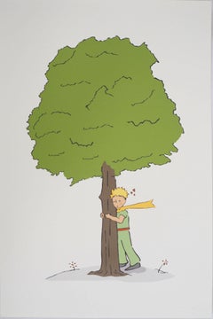 Ecology: The Little Prince Watches Over the Trees - Lithograph