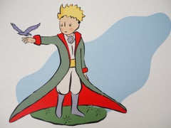 The Little Prince and the Bird of Peace - Lithograph
